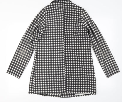 PRETTYLITTLETHING Womens Black Check  Cardigan Jumper Size 6