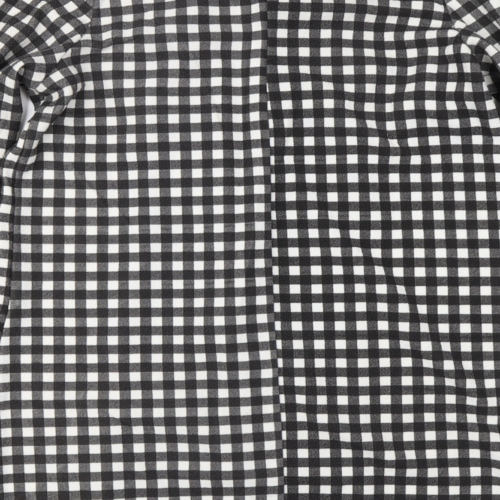 PRETTYLITTLETHING Womens Black Check  Cardigan Jumper Size 6