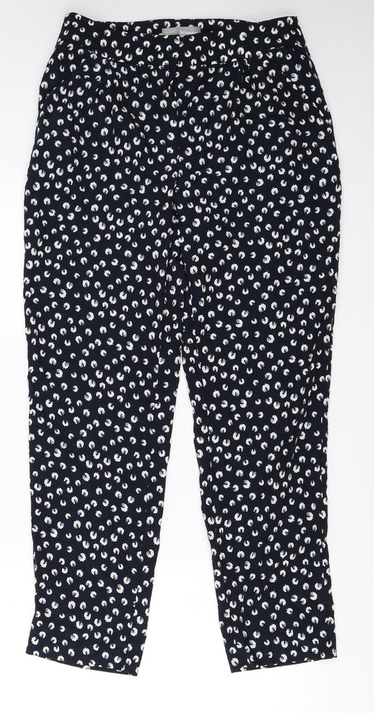Womens UK Size 10 Marks and Spencer Regular Fit  Blue Trousers