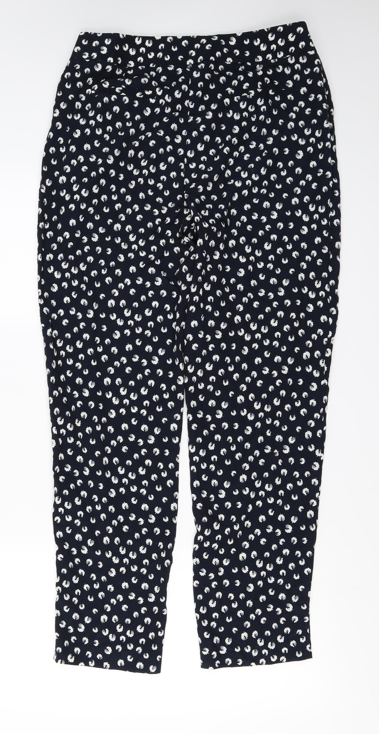 Womens UK Size 10 Marks and Spencer Regular Fit  Blue Trousers