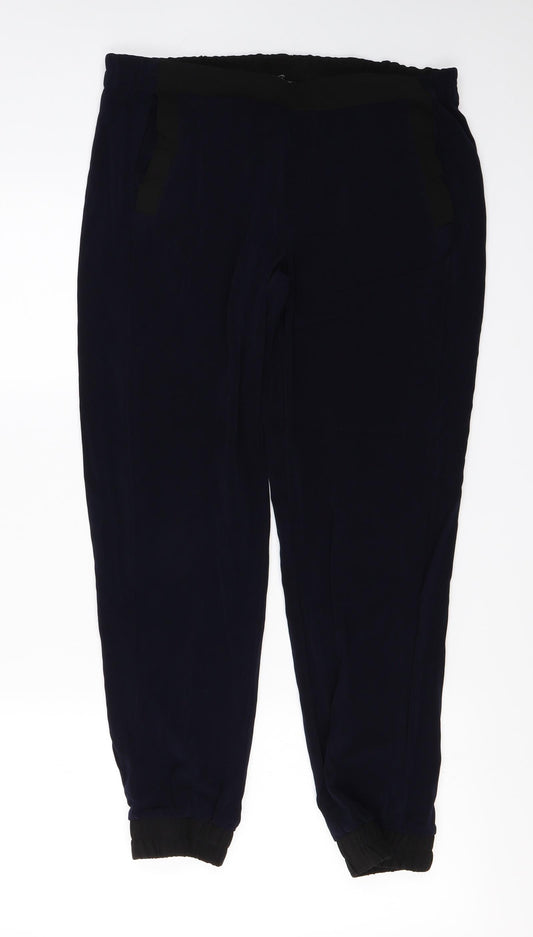 Womens UK Size M Zara Regular Fit  Blue Trousers