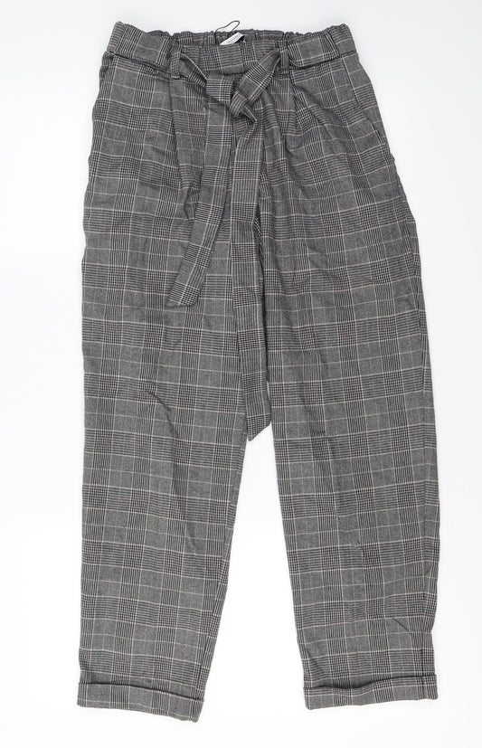 Womens UK Size L Pull&Bear Regular Fit  Grey Trousers
