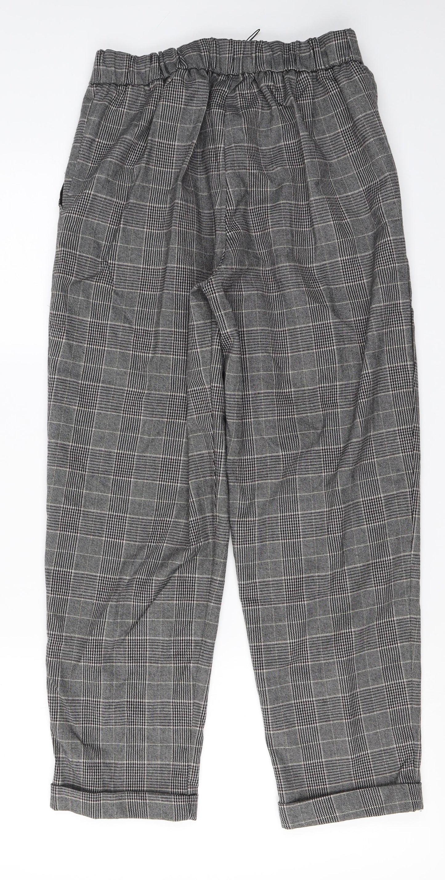 Womens UK Size L Pull&Bear Regular Fit  Grey Trousers