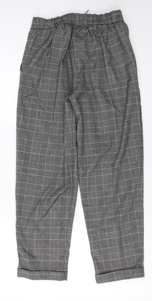 Womens UK Size L Pull&Bear Regular Fit  Grey Trousers