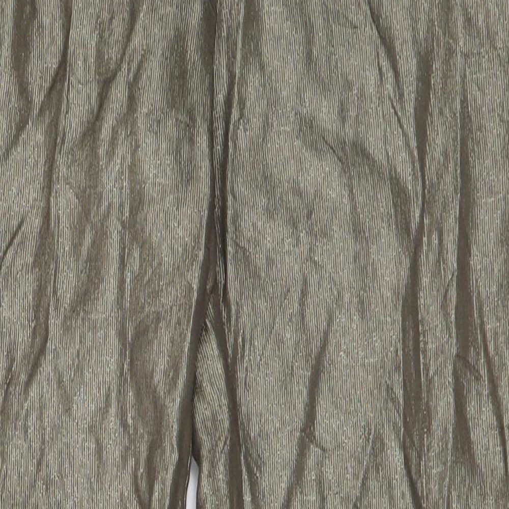 Monsoon Womens Gold   Trousers  Size 10 L24 in