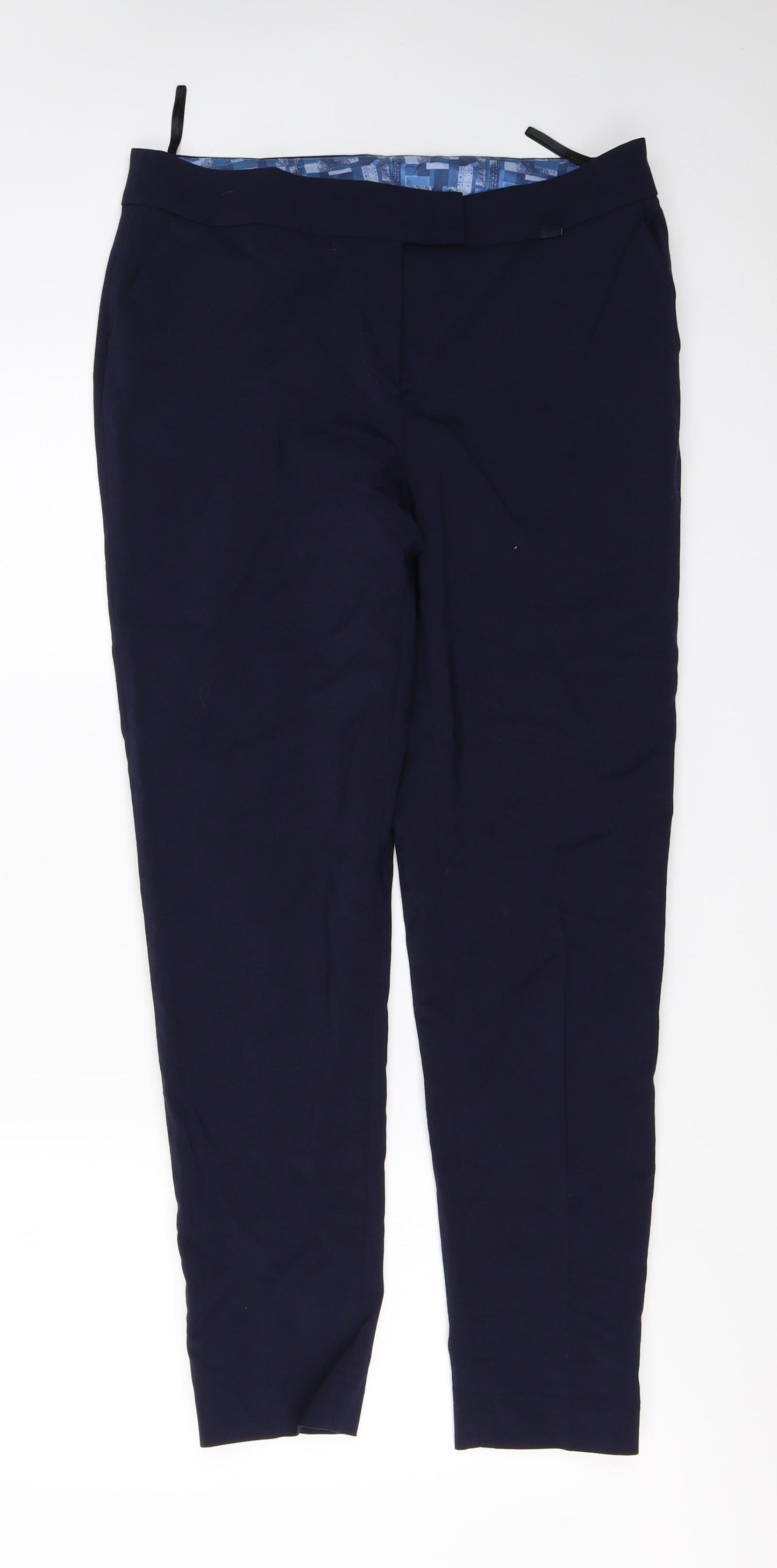 Womens UK Size 12 crane Regular Fit  Blue Trousers
