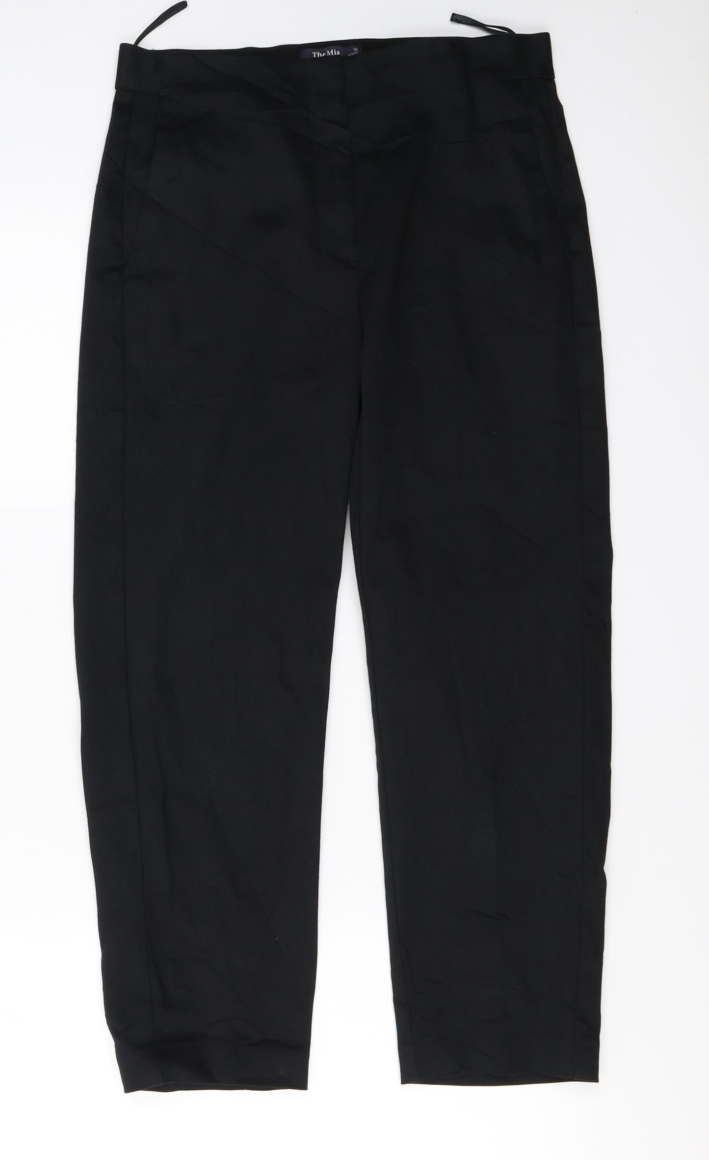 Womens UK Size 10 Marks and Spencer Regular Fit  Black Trousers
