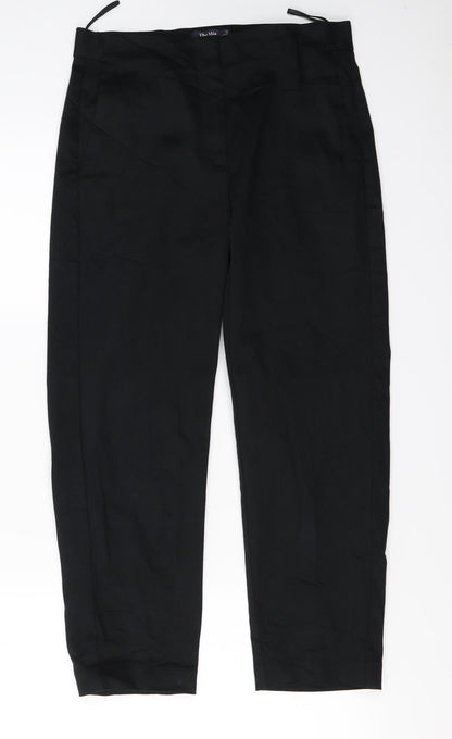 Womens UK Size 10 Marks and Spencer Regular Fit  Black Trousers