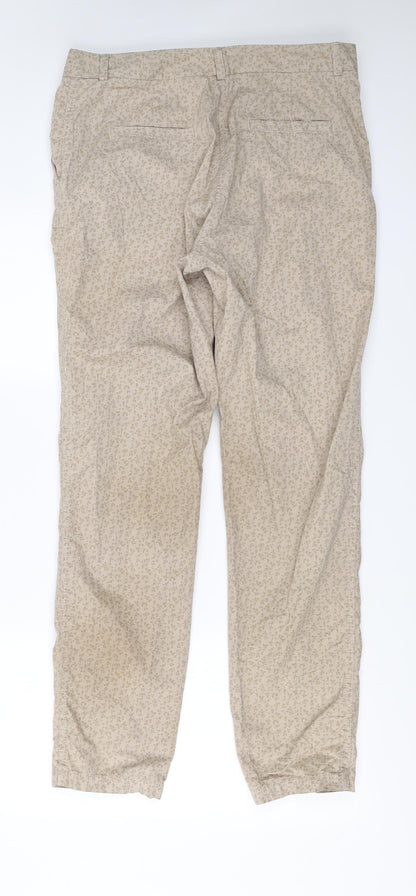 Womens UK Size 12 Marks and Spencer Regular Fit  Beige Trousers