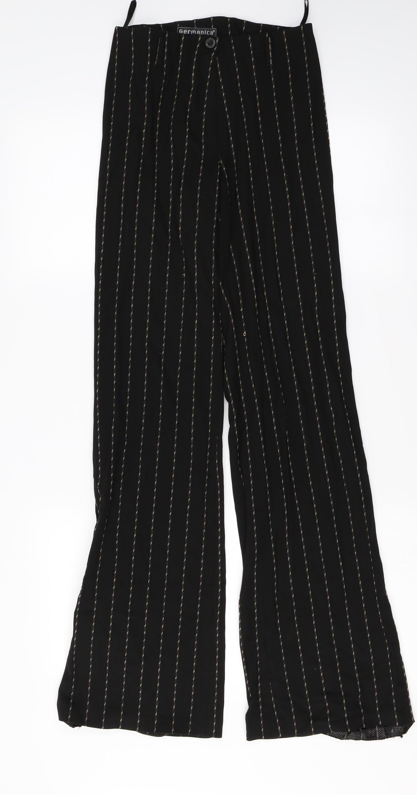 germanica Womens Black Striped  Trousers  Size 24 in L32 in