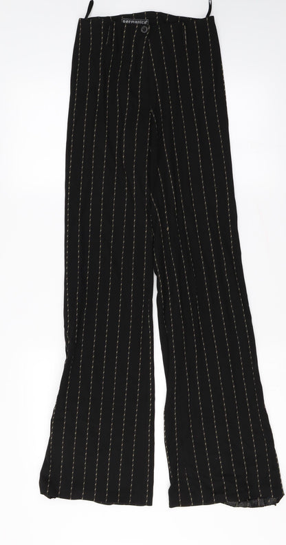 germanica Womens Black Striped  Trousers  Size 24 in L32 in