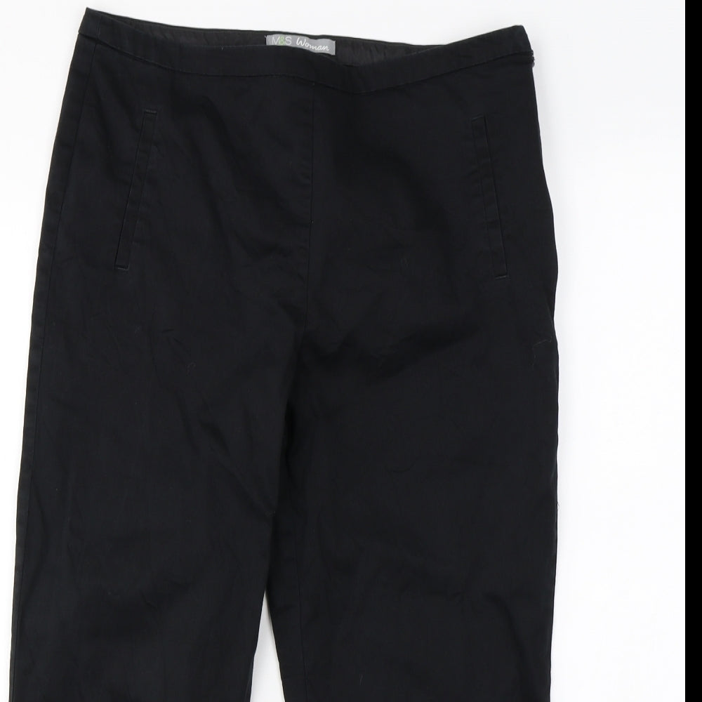 Marks and Spencer  Womens Black   Trousers  Size 12 L20 in