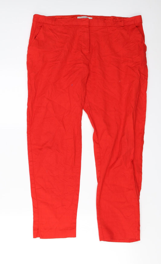 George  Womens Red   Trousers  Size 14 L25 in