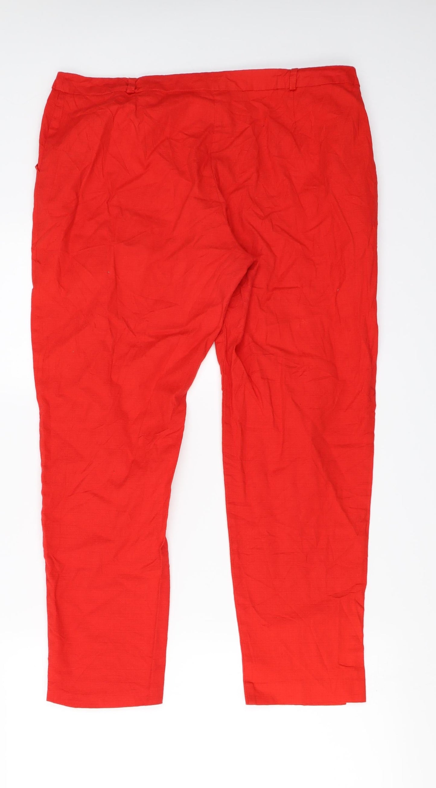 George  Womens Red   Trousers  Size 14 L25 in