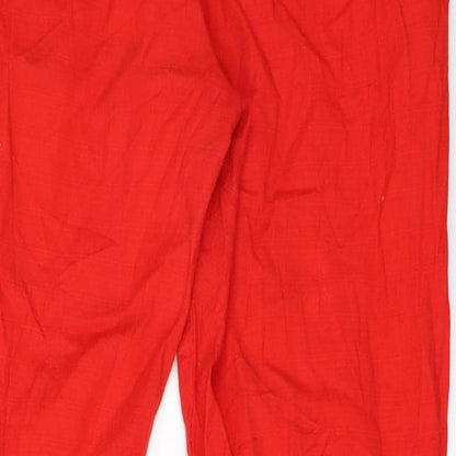 George  Womens Red   Trousers  Size 14 L25 in