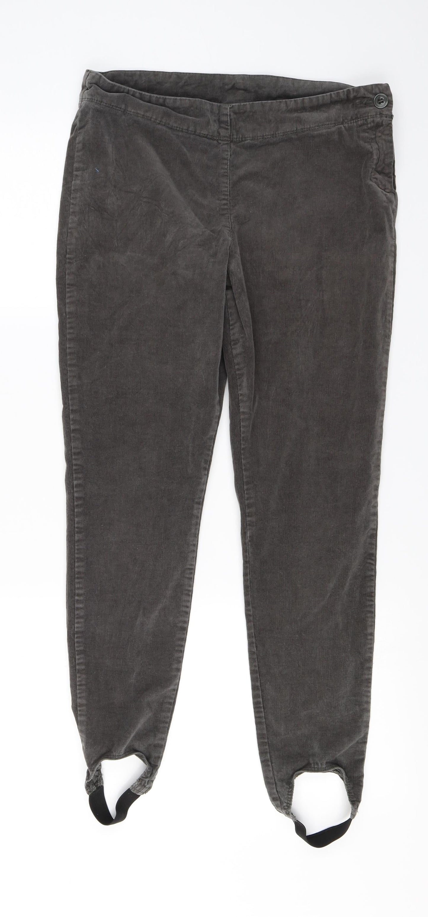Womens UK Size 10 Marks and Spencer Regular Fit  Grey Trousers