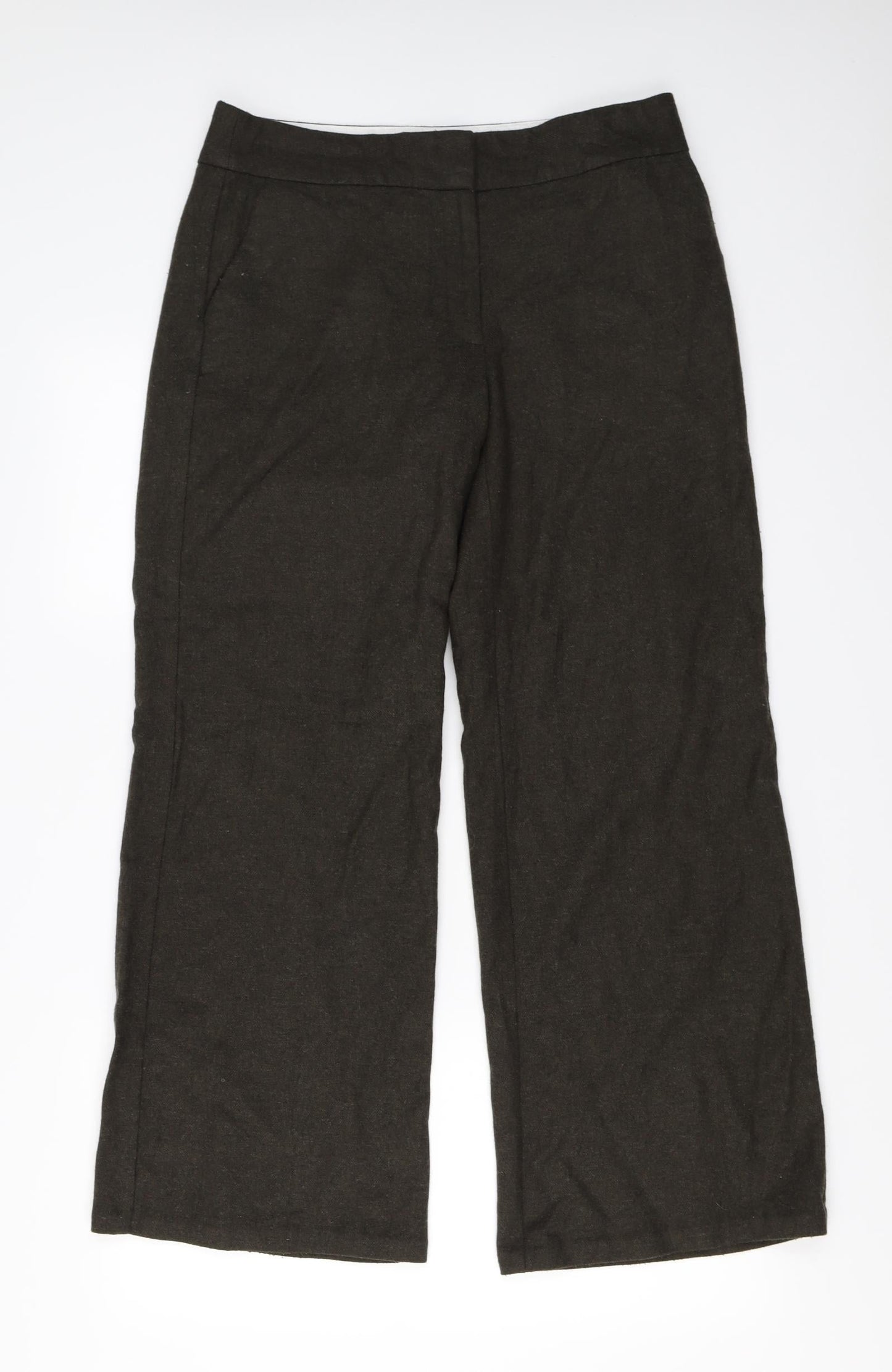 Womens UK Size 12 Marks and Spencer Regular Fit  Brown Trousers