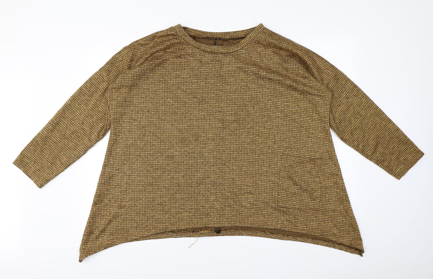 Womens UK Size L Roman Yellow Basic T-Shirt