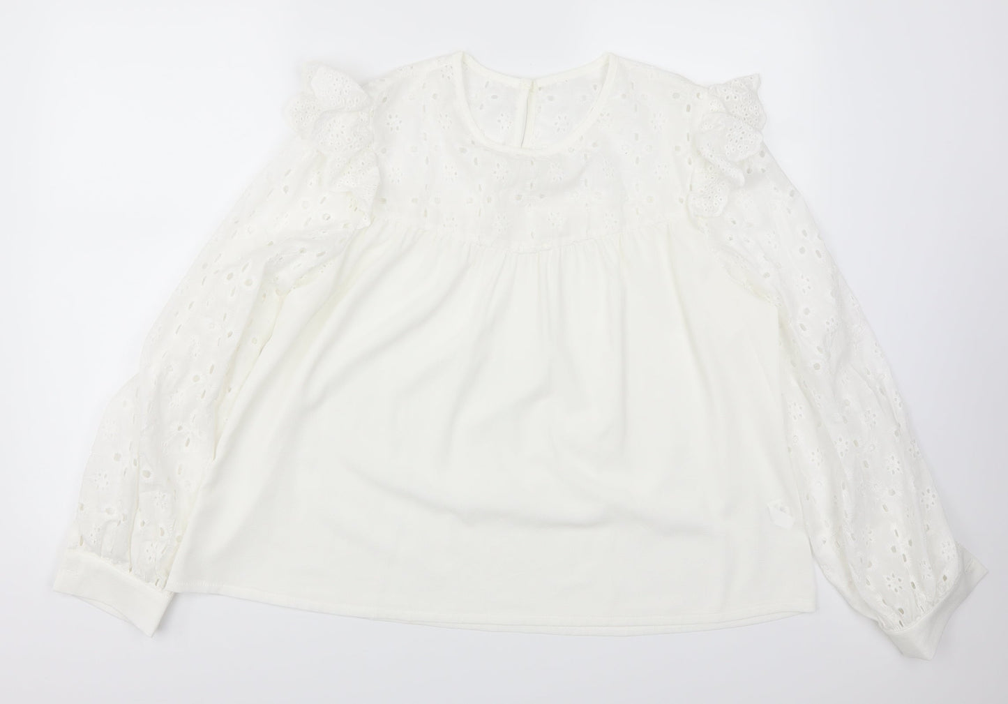 SheIn Womens White   Basic Blouse Size XL