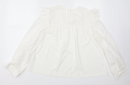 SheIn Womens White   Basic Blouse Size XL