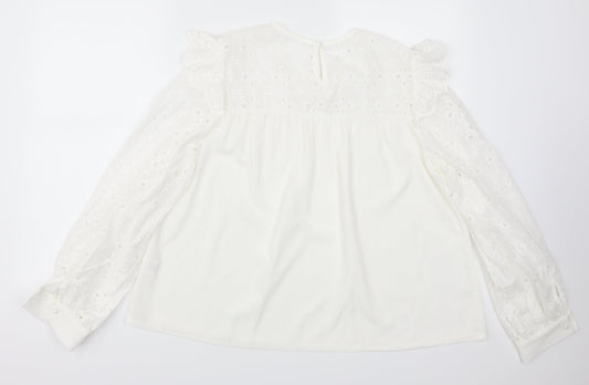 SheIn Womens White   Basic Blouse Size XL