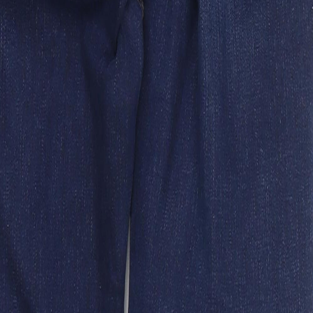 Topshop Womens Blue  Denim Skinny Jeans Size 26 L25 in - Distressed Hem