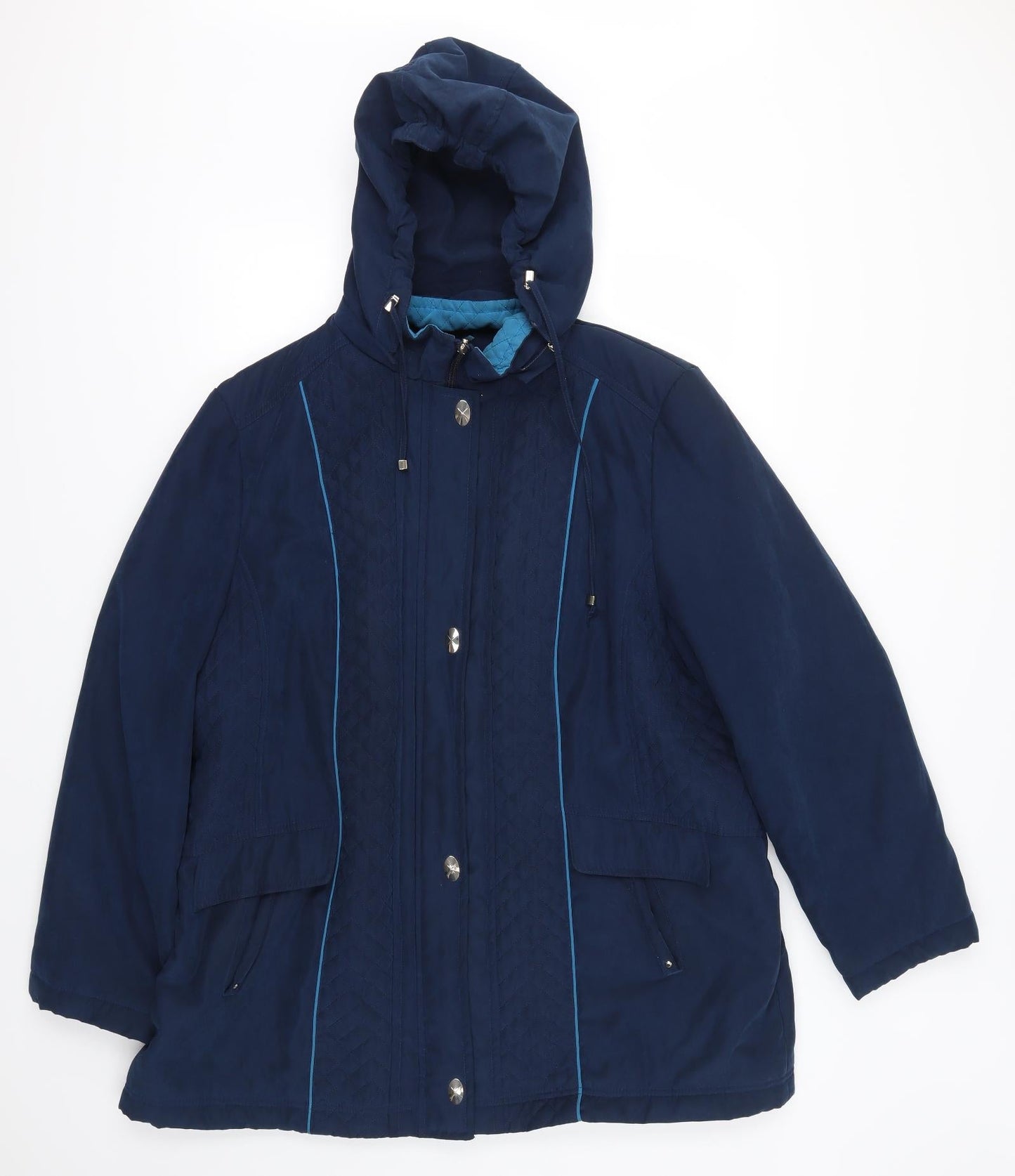 Womens UK Size 2XL Anna Rose Blue Overcoat