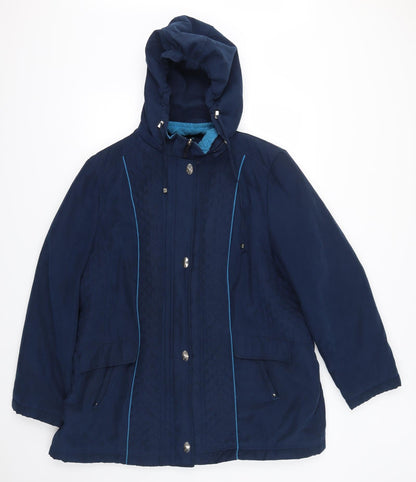 Womens UK Size 2XL Anna Rose Blue Overcoat
