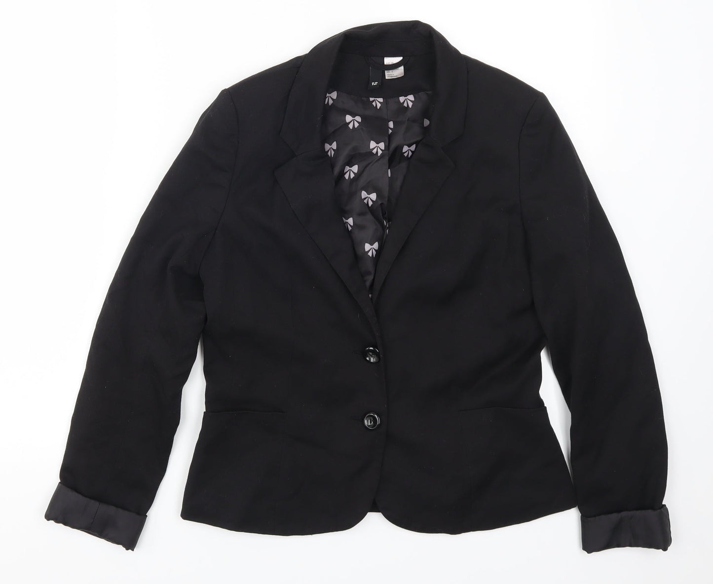 H&M Womens Black   Jacket Suit Jacket Size 12