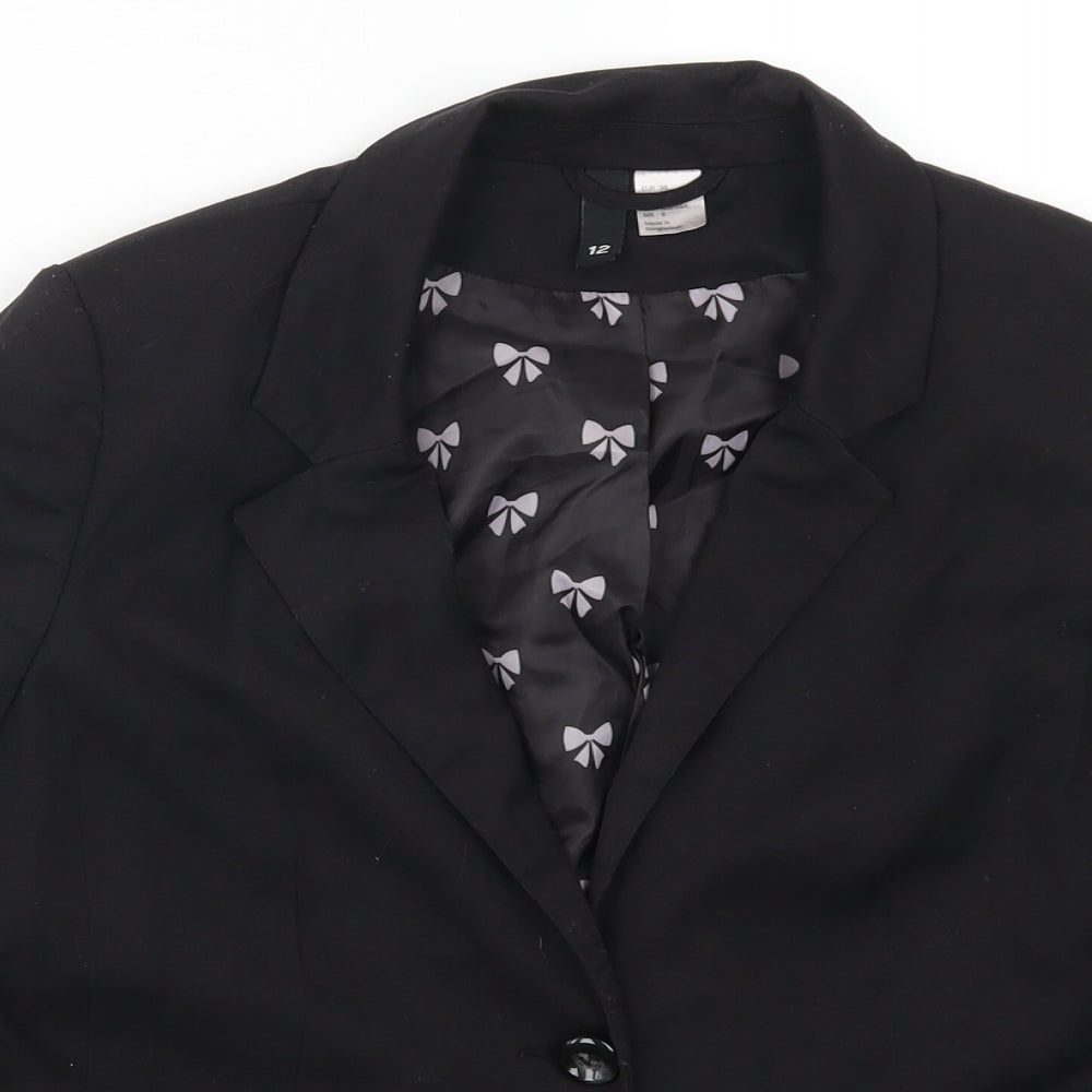H&M Womens Black   Jacket Suit Jacket Size 12
