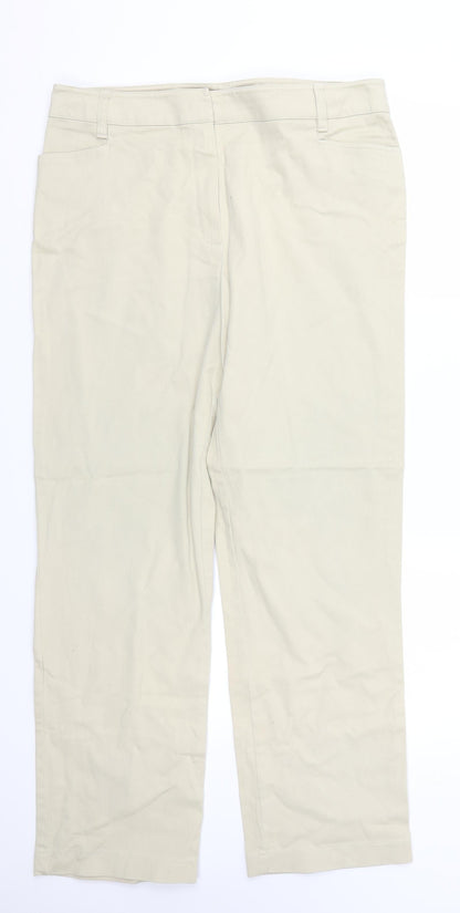 Womens UK Size 16 Bonmarché Regular Fit  Beige Trousers