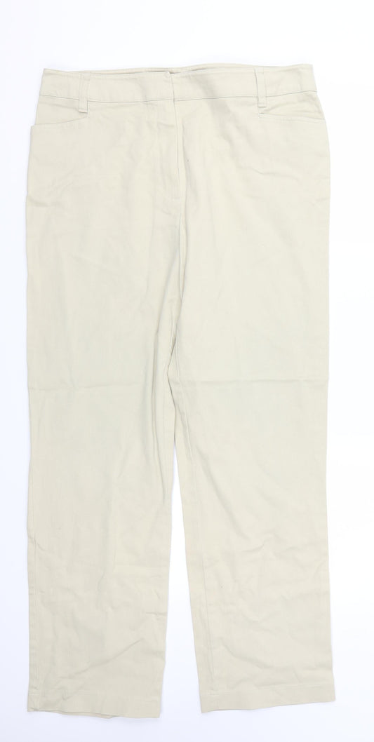 Womens UK Size 16 Bonmarché Regular Fit  Beige Trousers