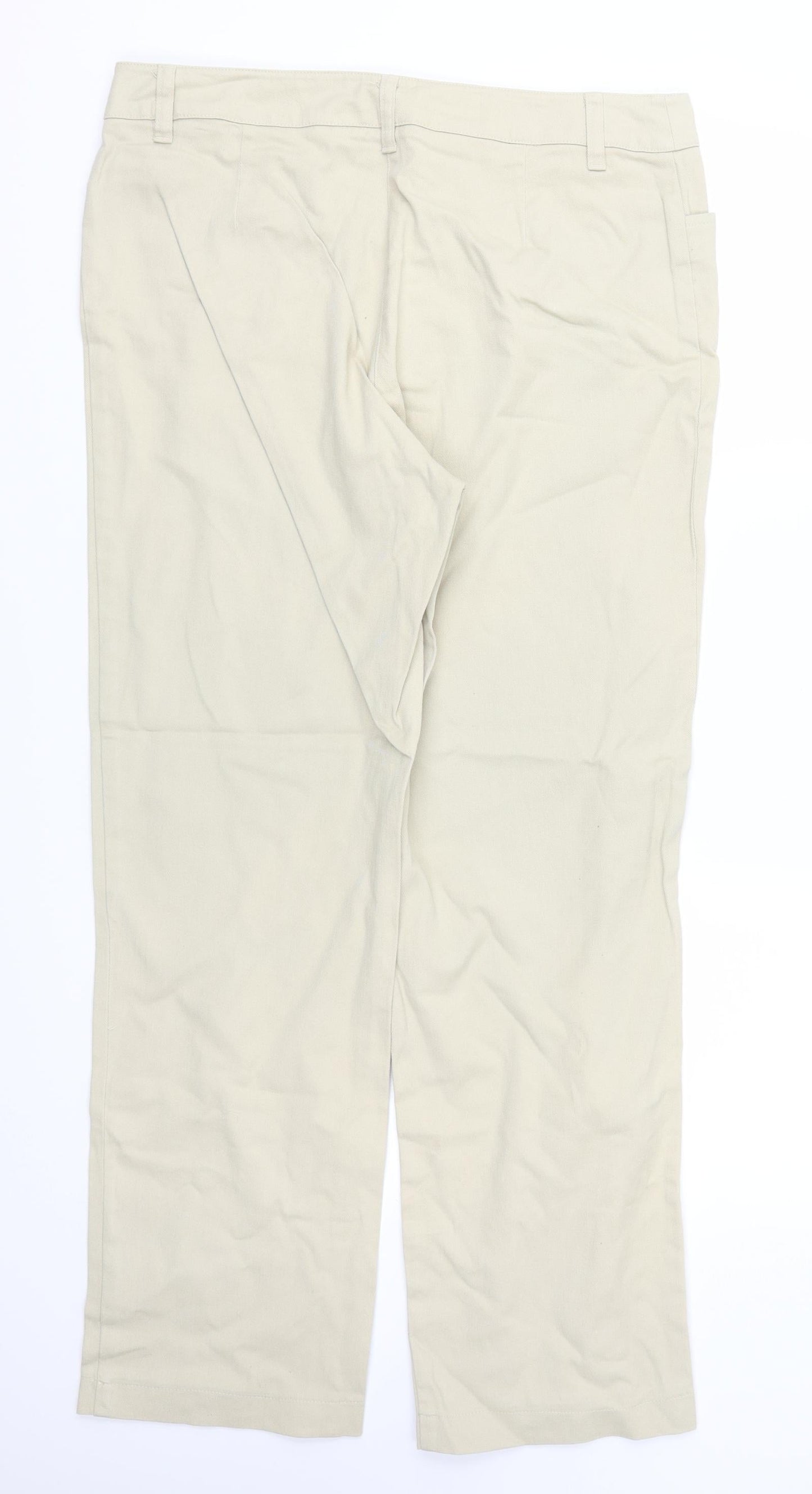 Womens UK Size 16 Bonmarché Regular Fit  Beige Trousers