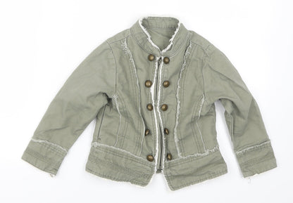 Mothercare Girls Green  Denim Jacket  Size 3-4 Years