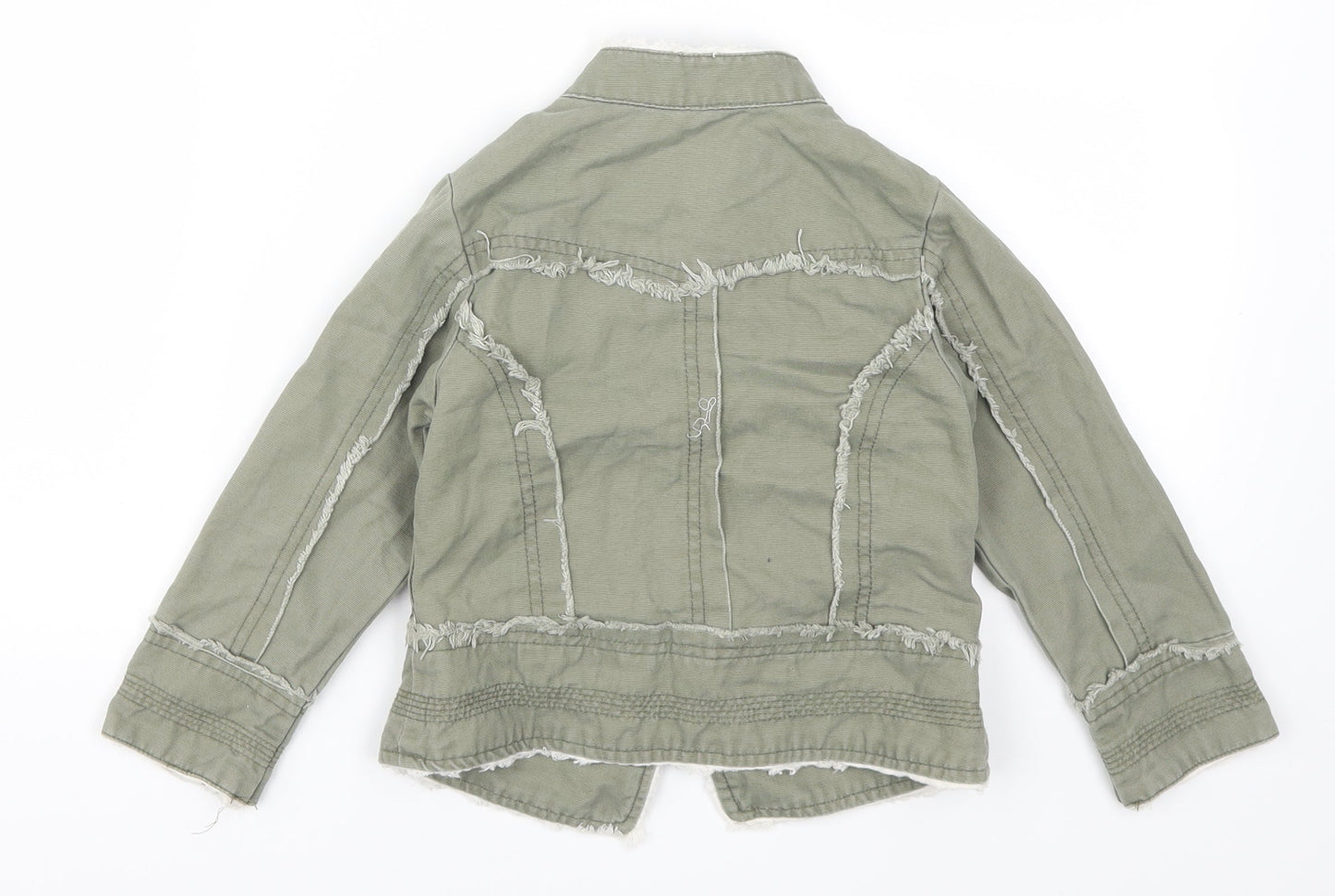 Mothercare Girls Green  Denim Jacket  Size 3-4 Years