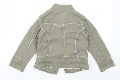 Mothercare Girls Green  Denim Jacket  Size 3-4 Years