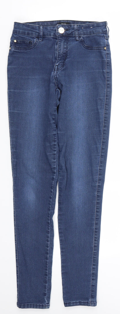 F&F Womens Blue  Denim Skinny Jeans Size 6 L29 in