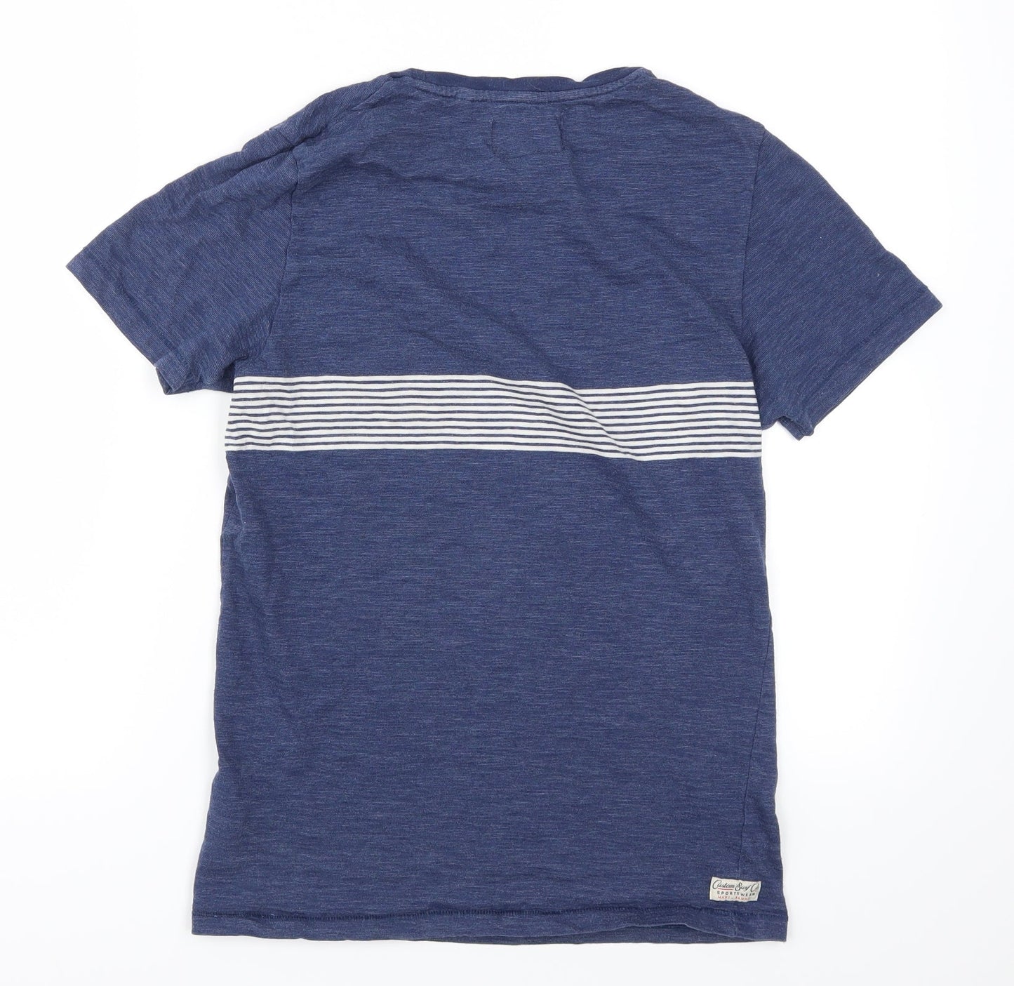 NEXT Mens Blue Striped   T-Shirt Size XS