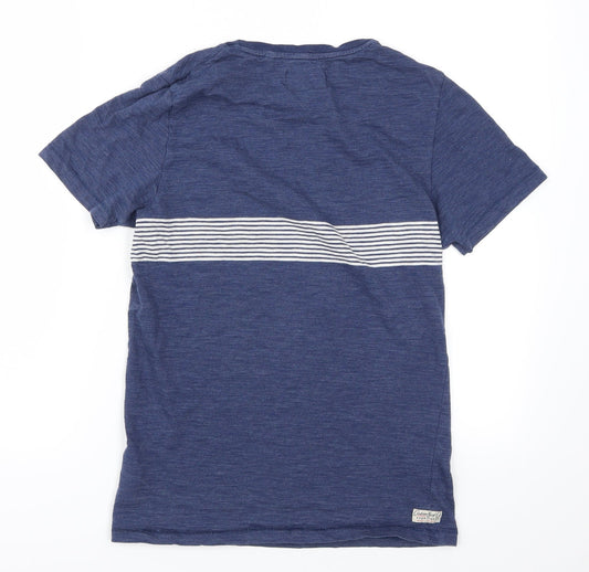 NEXT Mens Blue Striped   T-Shirt Size XS