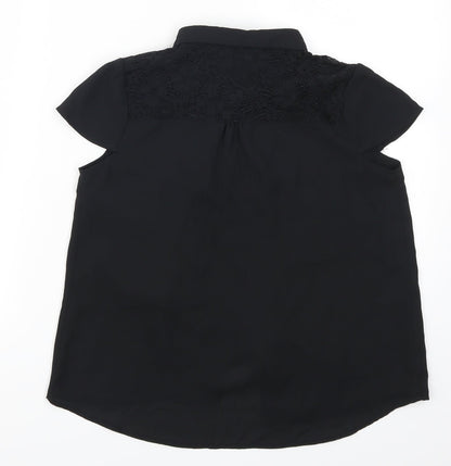 George Girls Black   Basic Button-Up Size 11-12 Years