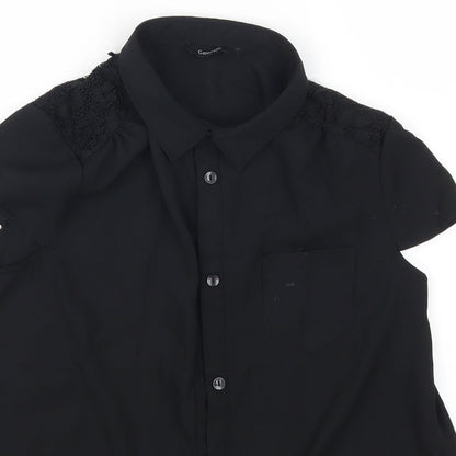 George Girls Black   Basic Button-Up Size 11-12 Years