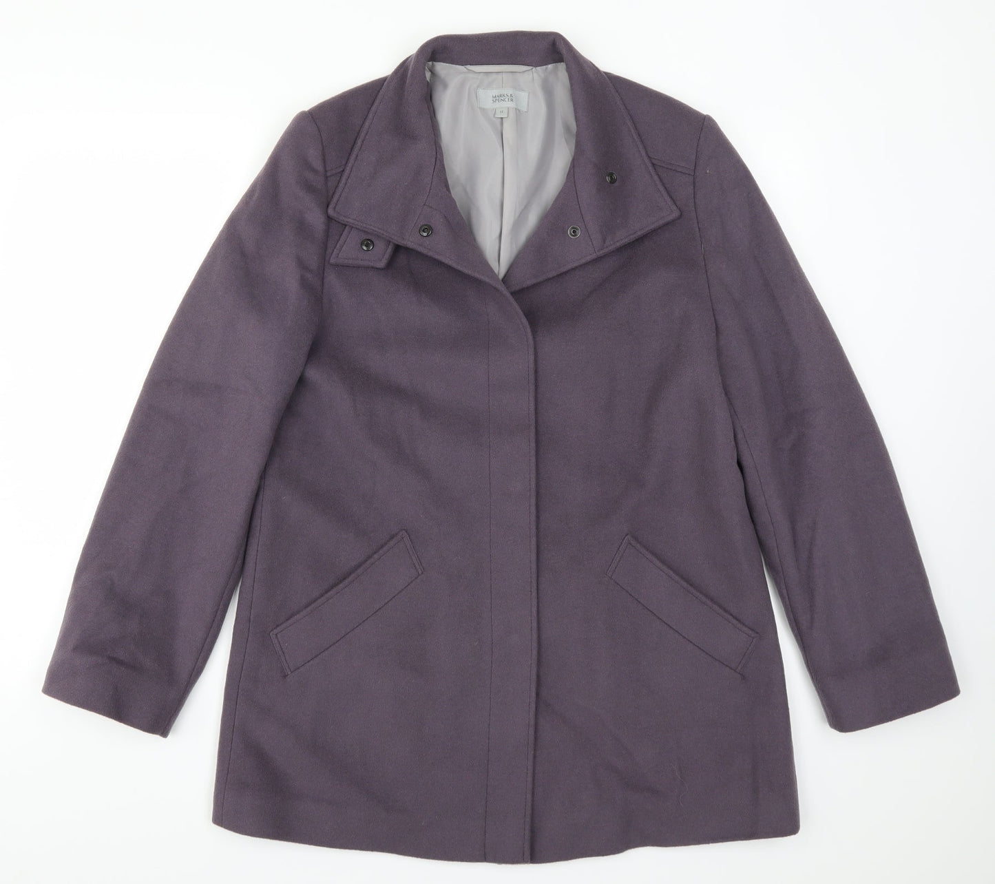 Womens UK Size 14 Marks and Spencer Purple Overcoat