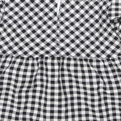 SheIn Womens Gold Check  Basic Blouse Size S  - Gingham