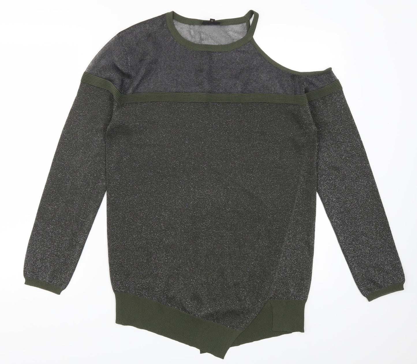 NEXT Womens Green   Pullover Jumper Size 10  - Cut Outs
