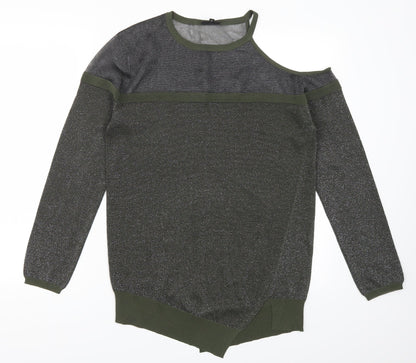 NEXT Womens Green   Pullover Jumper Size 10  - Cut Outs