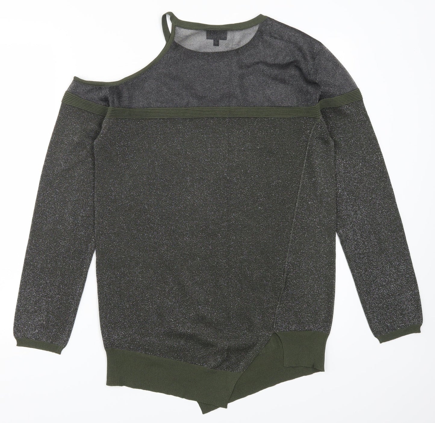 NEXT Womens Green   Pullover Jumper Size 10  - Cut Outs