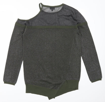 NEXT Womens Green   Pullover Jumper Size 10  - Cut Outs