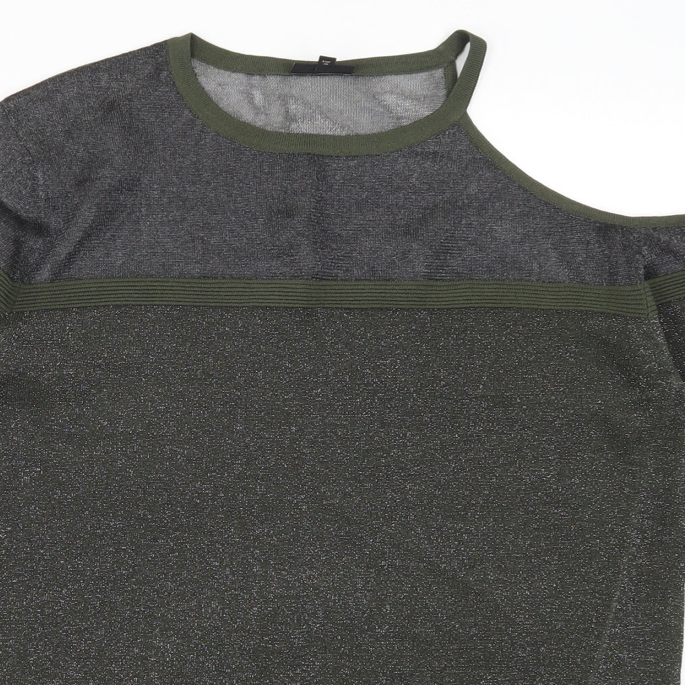 NEXT Womens Green   Pullover Jumper Size 10  - Cut Outs