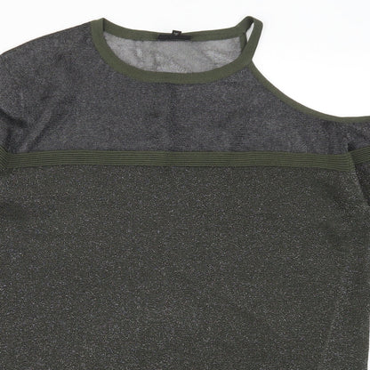 NEXT Womens Green   Pullover Jumper Size 10  - Cut Outs