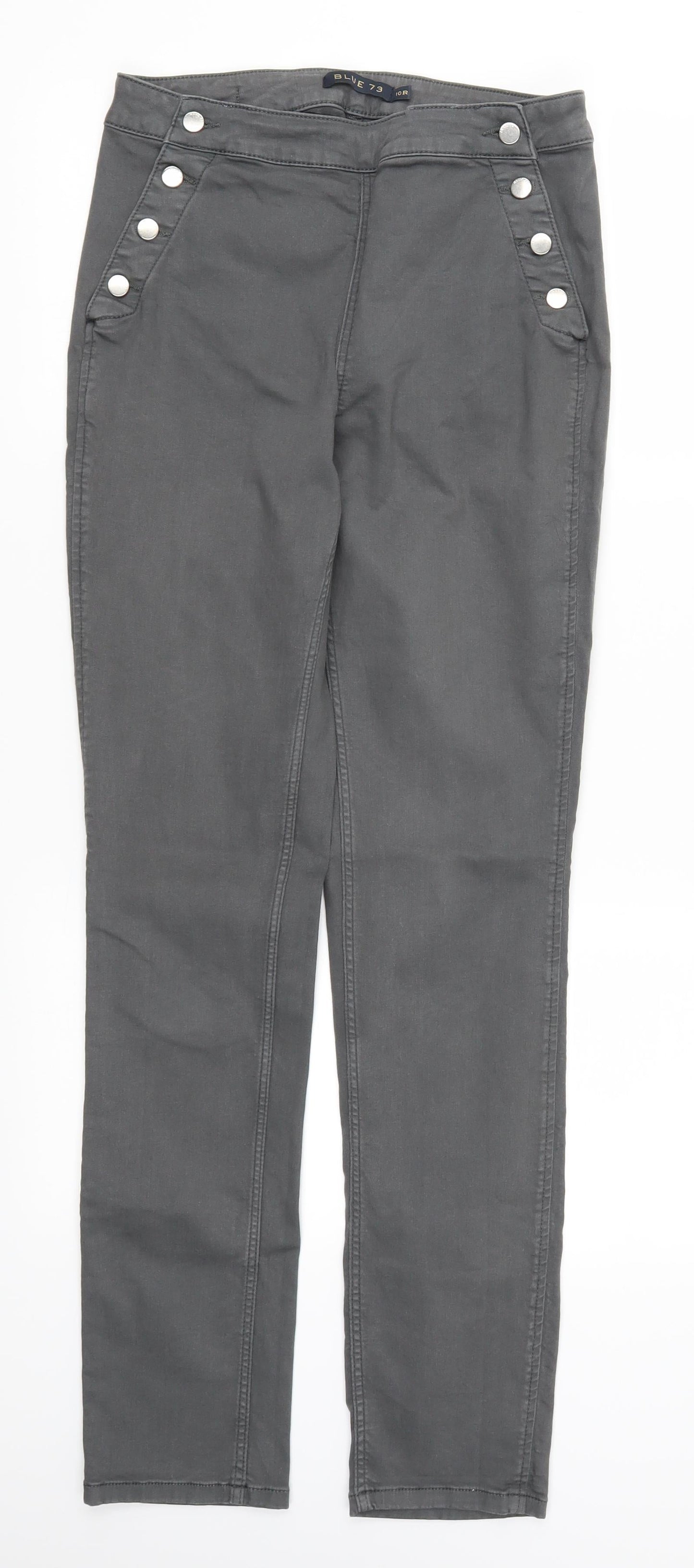 Blue Womens Grey  Denim Skinny Jeans Size 10 L29 in